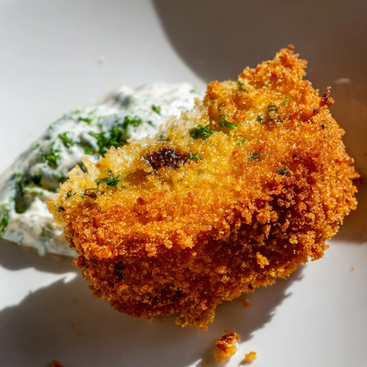Southern-style fried green tomatoes, breaded in cornmeal and served with zesty remoulade sauce.