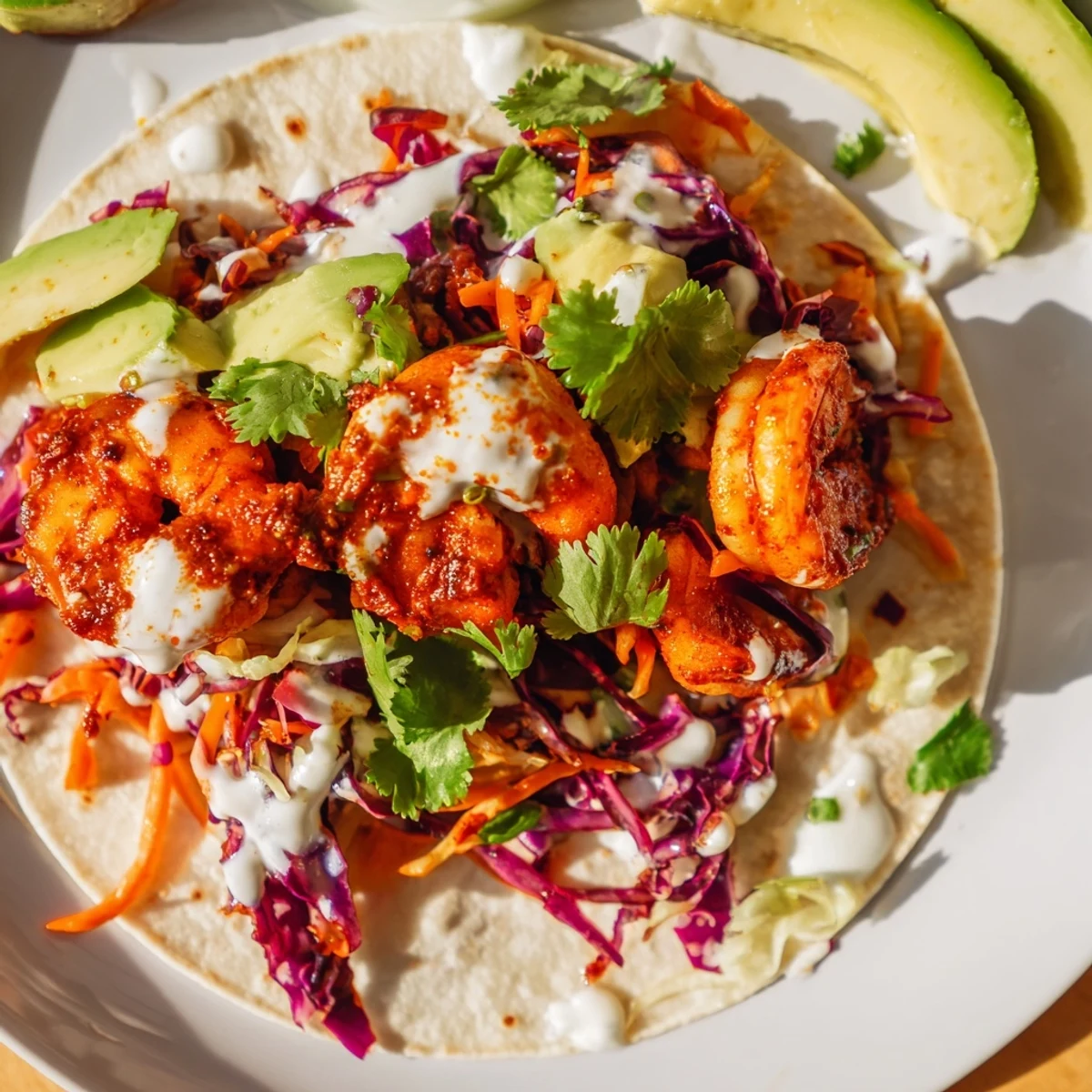 Cajun Shrimp Tacos with Slaw feature warm tortillas filled with spicy shrimp and a crunchy, tangy cabbage slaw.