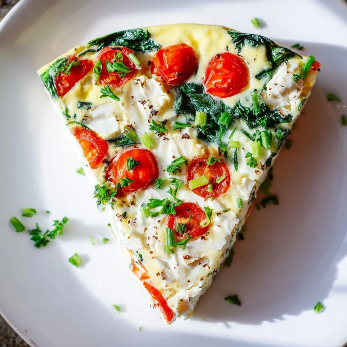 Easy, protein-rich Simple Cottage Cheese Frittata with a tender crumb, fresh parsley, and bright tomatoes for a wholesome meal.