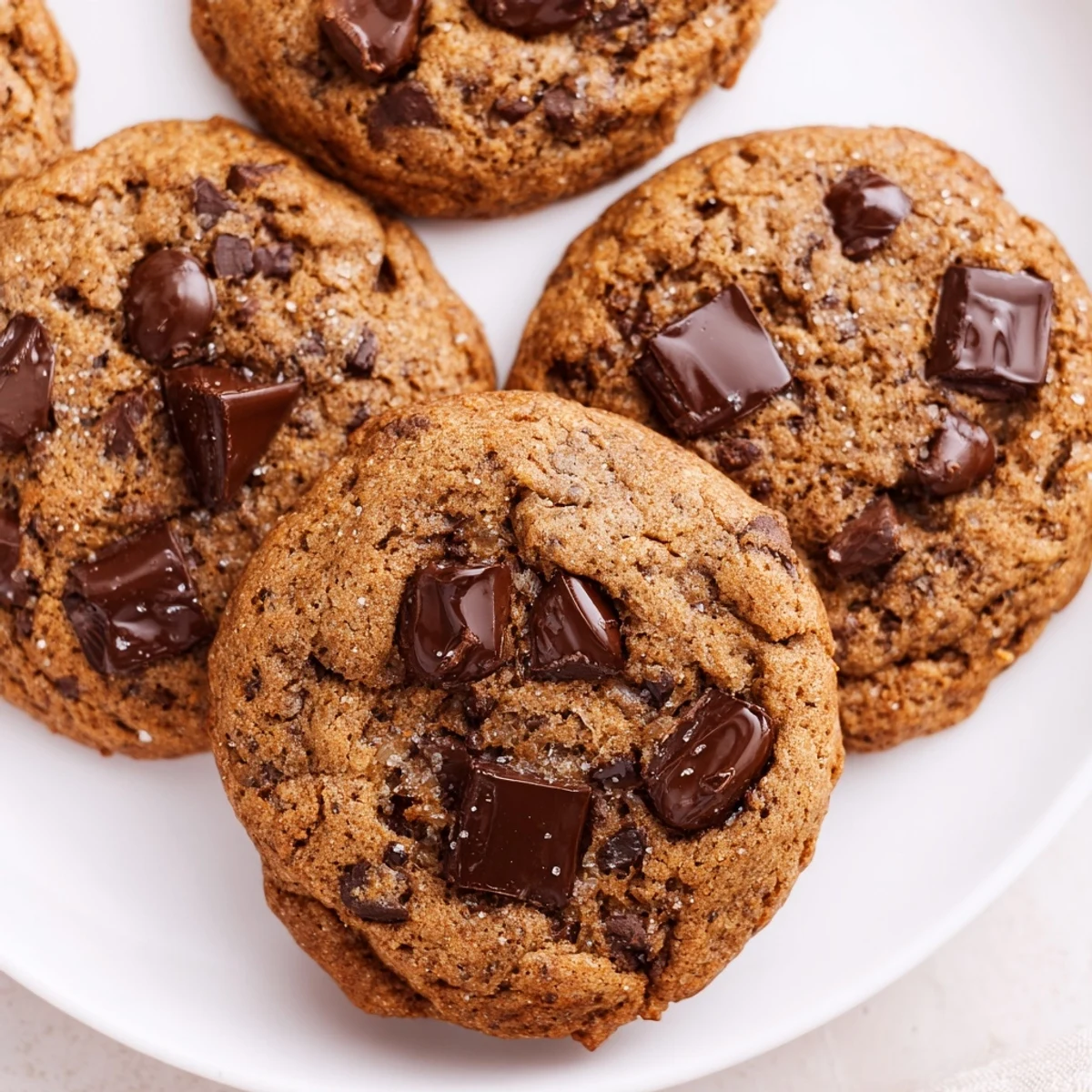 Stacked Chai Spiced Chocolate Chip Cookies with chai tea latte, on a cozy afternoon coffee table setting.
