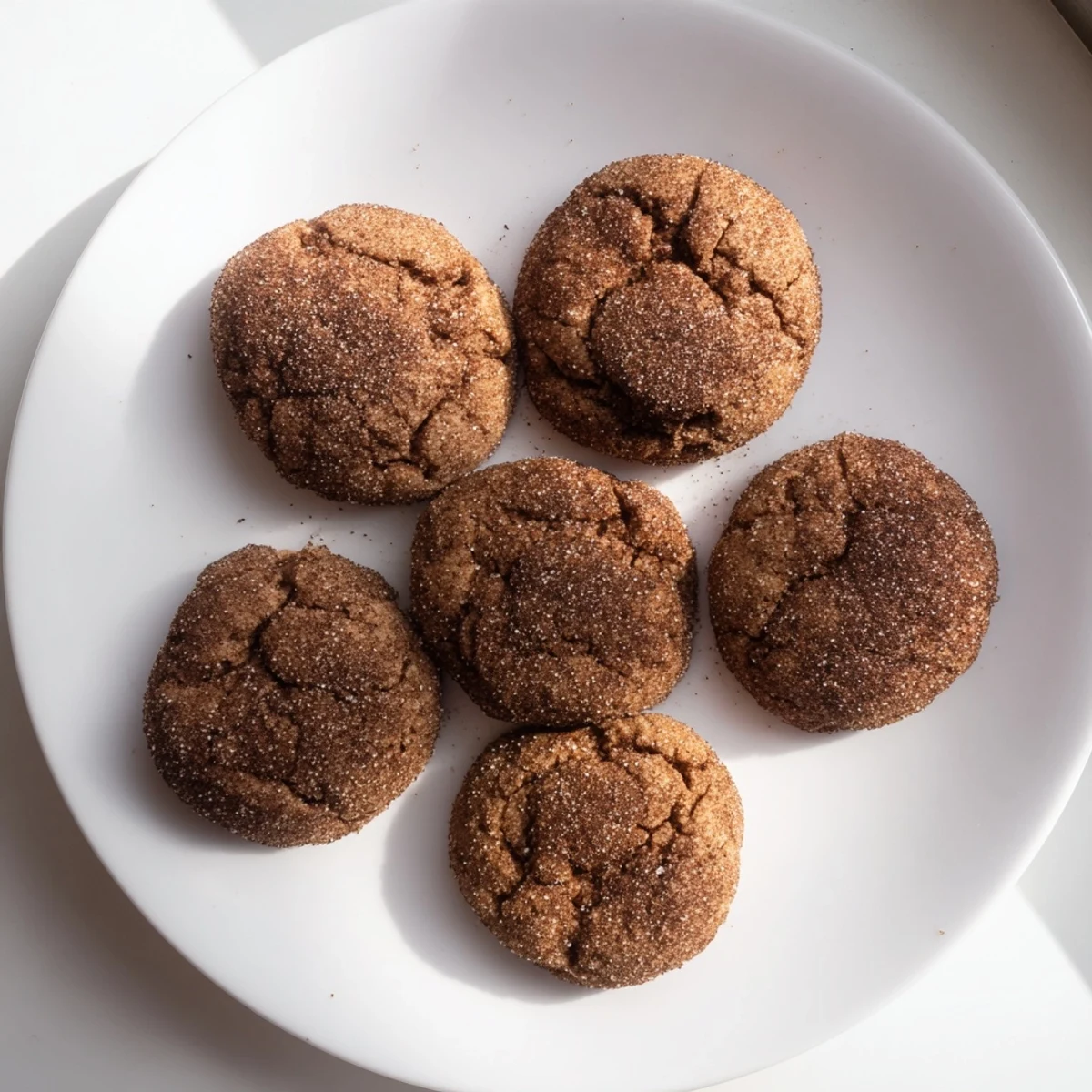 Freshly baked Chocolate Snickerdoodles resting on a wire rack with a warm, cinnamon-sugar coated finish.