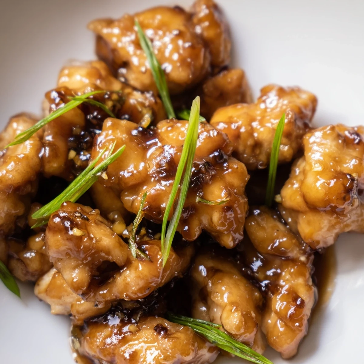 Tender Mongolian chicken simmered in glossy brown sugar soy sauce served over fluffy white steamed rice