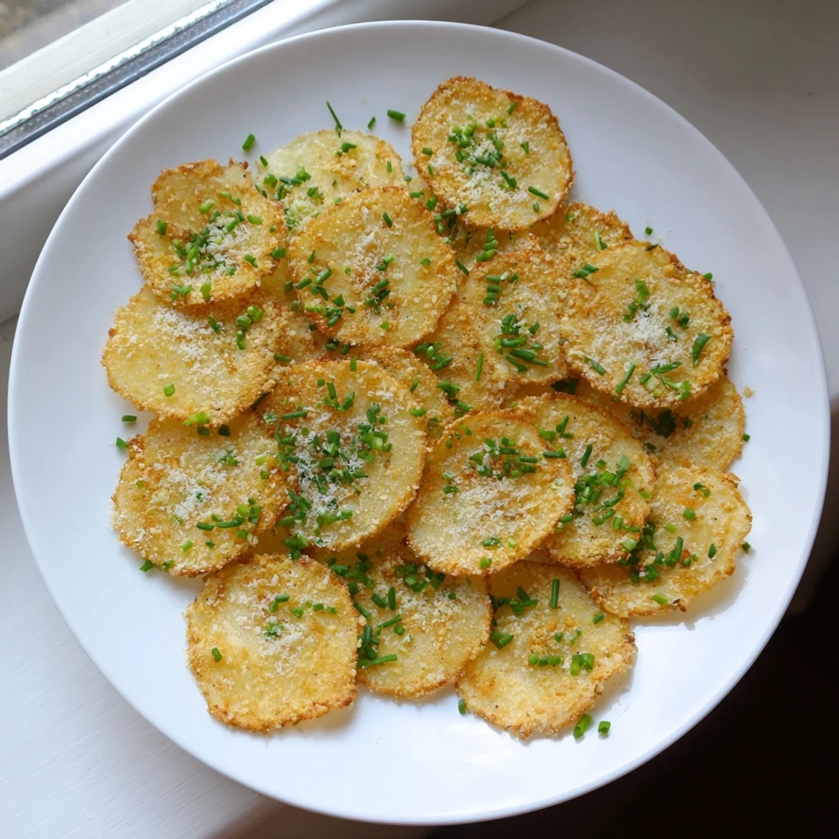 Crispy high-protein cottage cheese chips cooling on a wire rack after baking