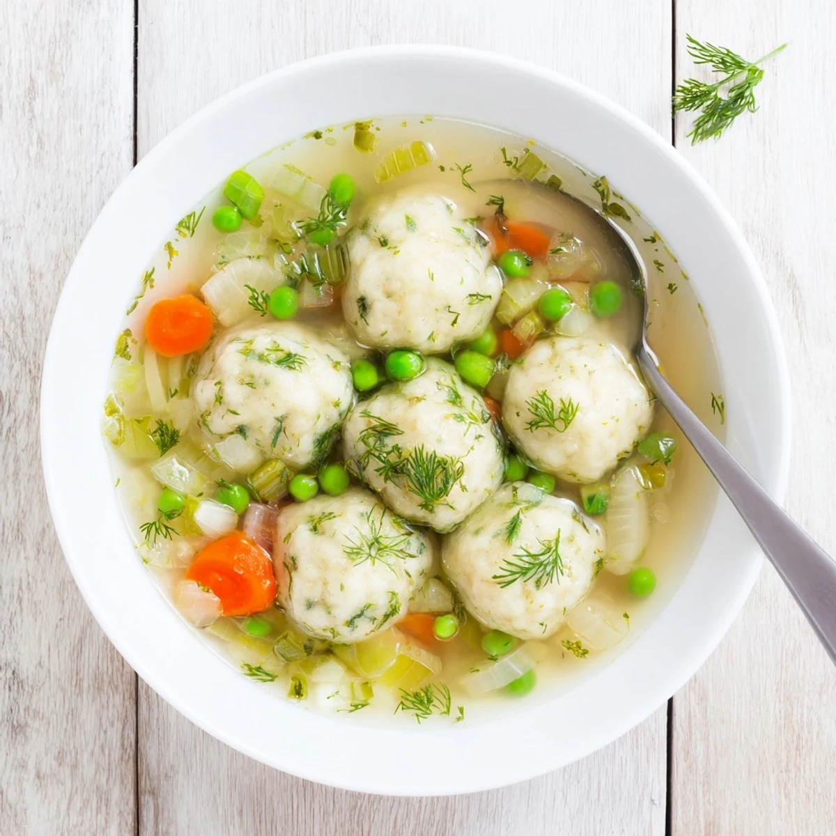 Rustic pot of hearty dumpling soup showcasing pillowy dough bites simmered with onions and vegetables in a golden seasoned broth