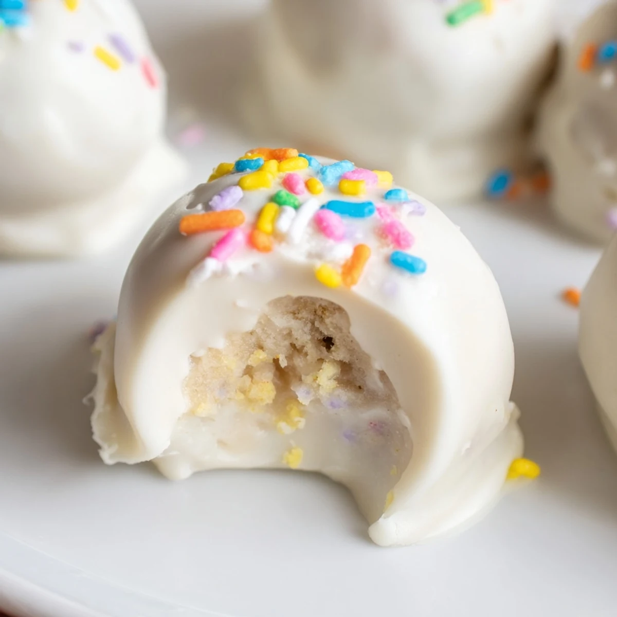 No-bake banana pudding Easter truffles with vanilla wafer crumbs and smooth white chocolate coating