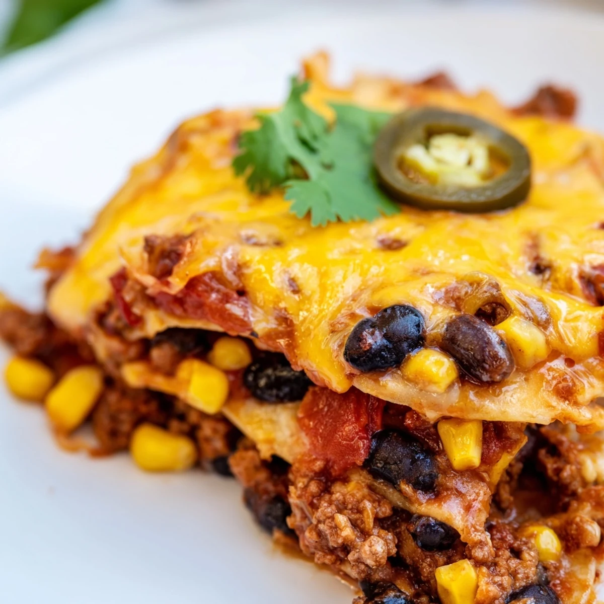 Mexican Lasagna Tortilla Layers