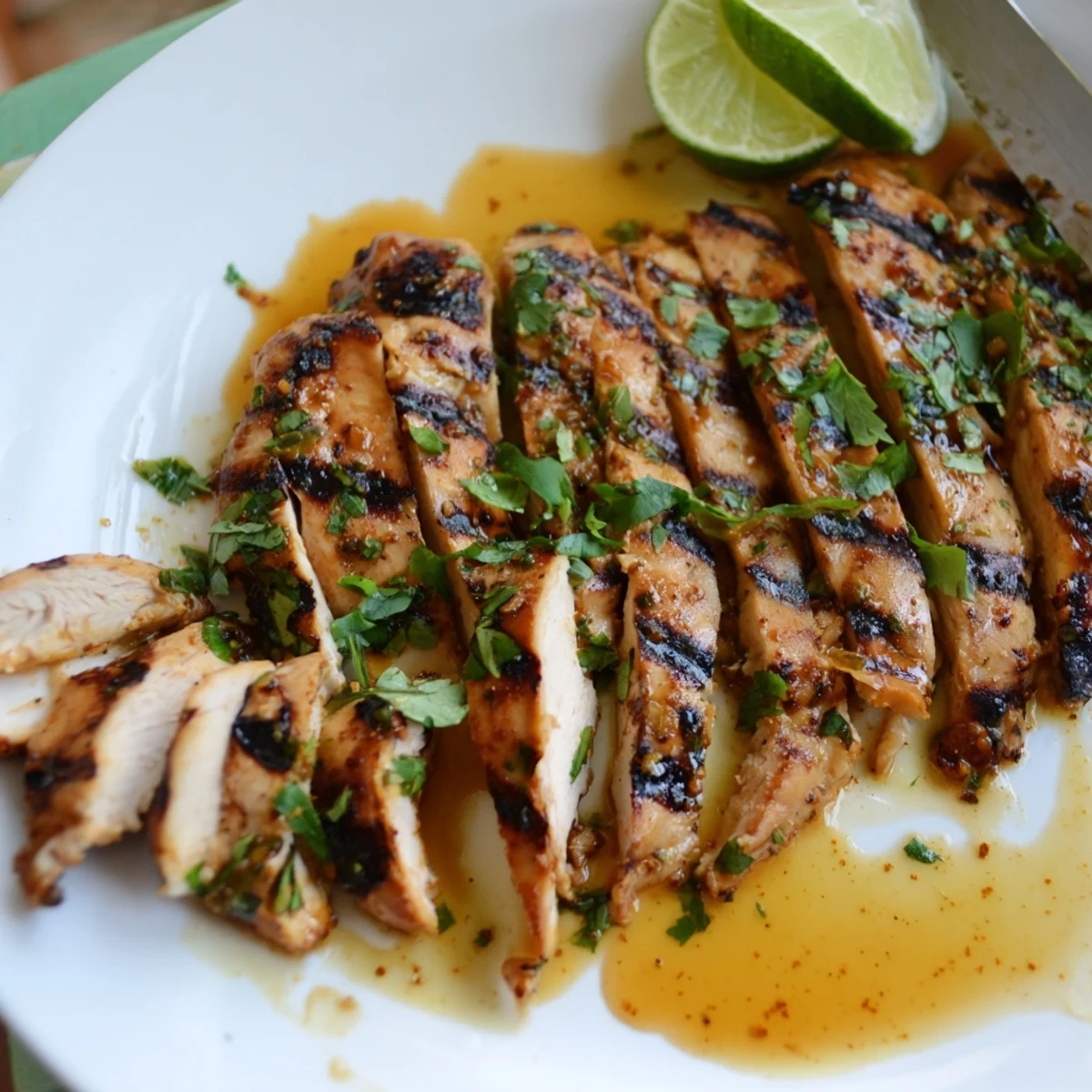 Sun-kissed Key West Grilled Chicken With Tropical Citrus Marinade, charred and glossy