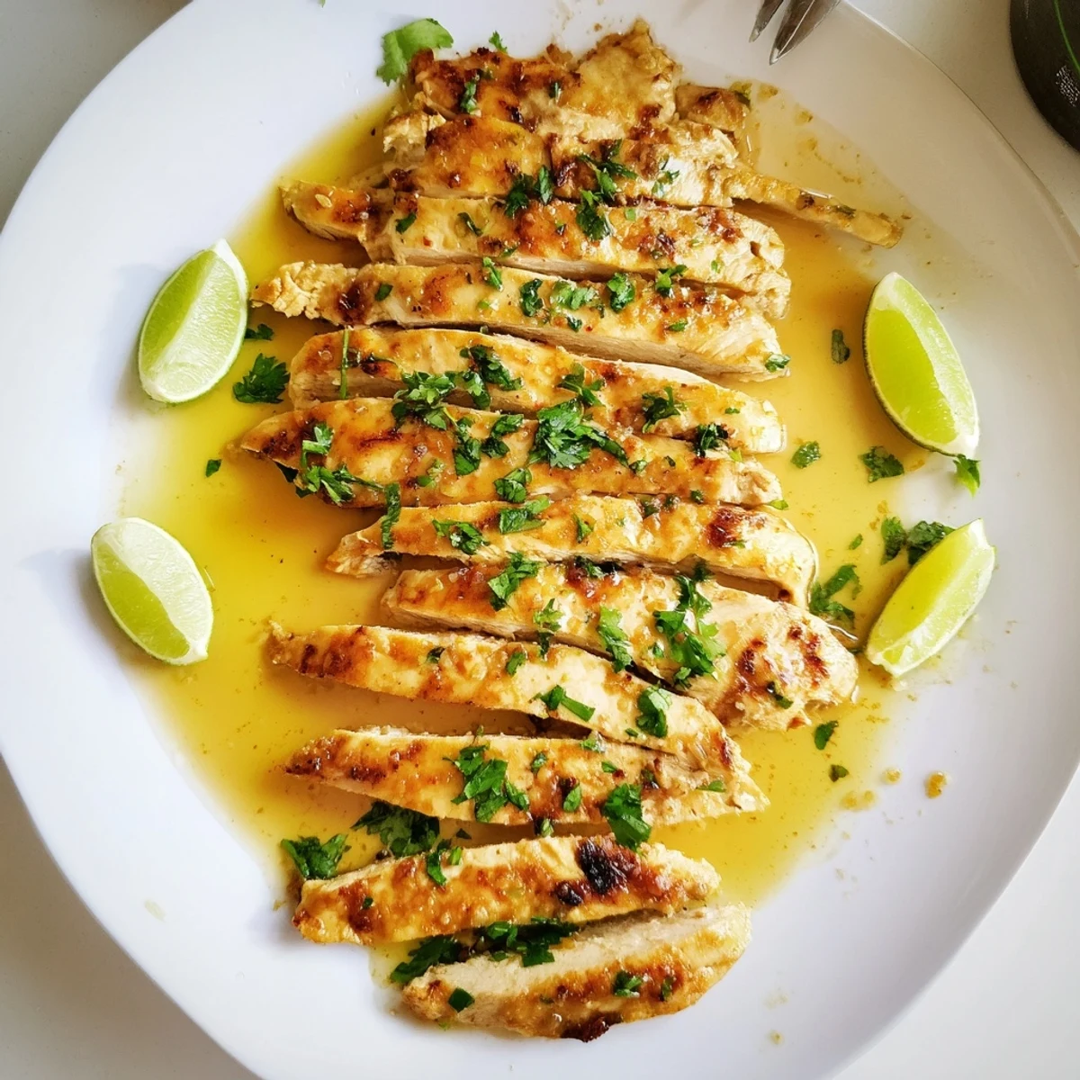Sliced Key West Grilled Chicken With Tropical Citrus Marinade, citrus aroma and lime