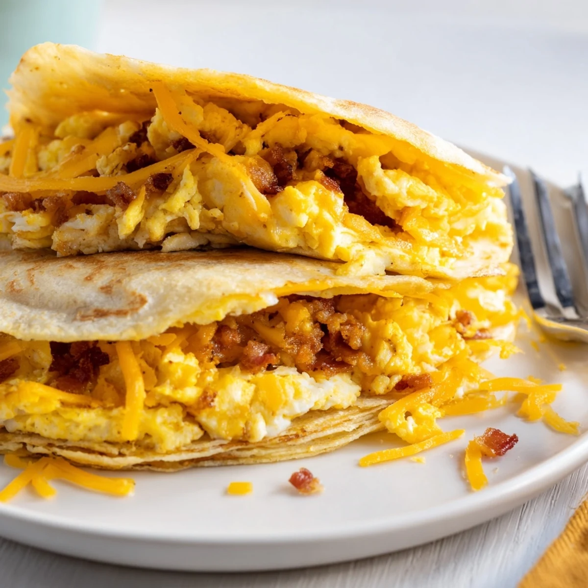 Golden pancake tacos folded and stuffed with fresh berries for a fun breakfast twist.