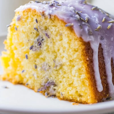 Lavender Cake With Lemon Glaze
