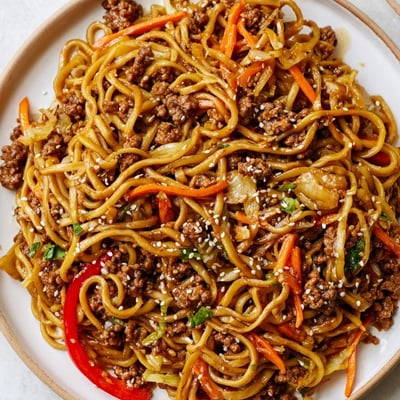 Asian Ground Beef Noodles